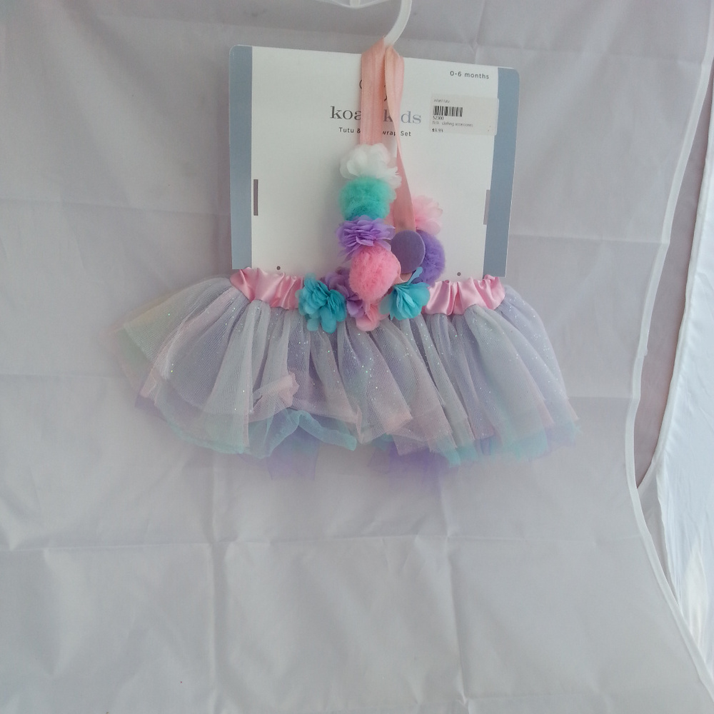 Adorable Infant Tutu and Headband Set EUC